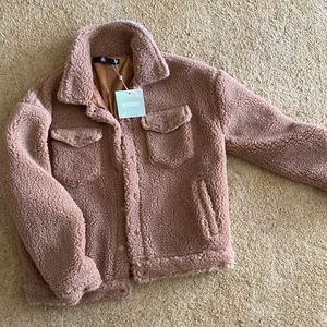 Never worn {misguided} teddy coat